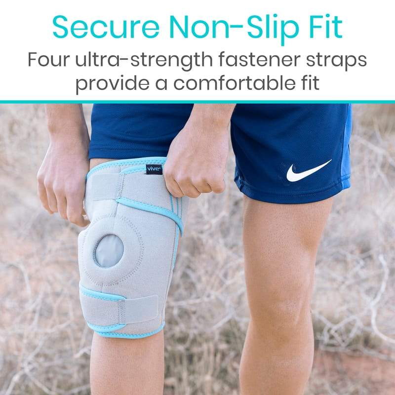 Standard Knee Ice Wrap SOFT BREATHABLE - Gray