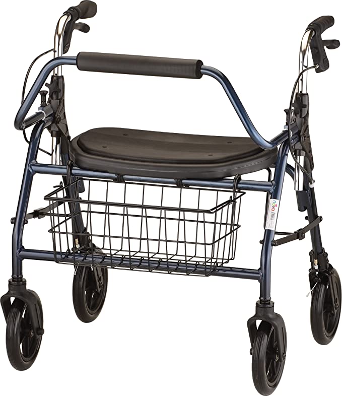Mighty Mack Heavy Duty Rollator Walker 500 Lb Weight Capacity, Bariatrics