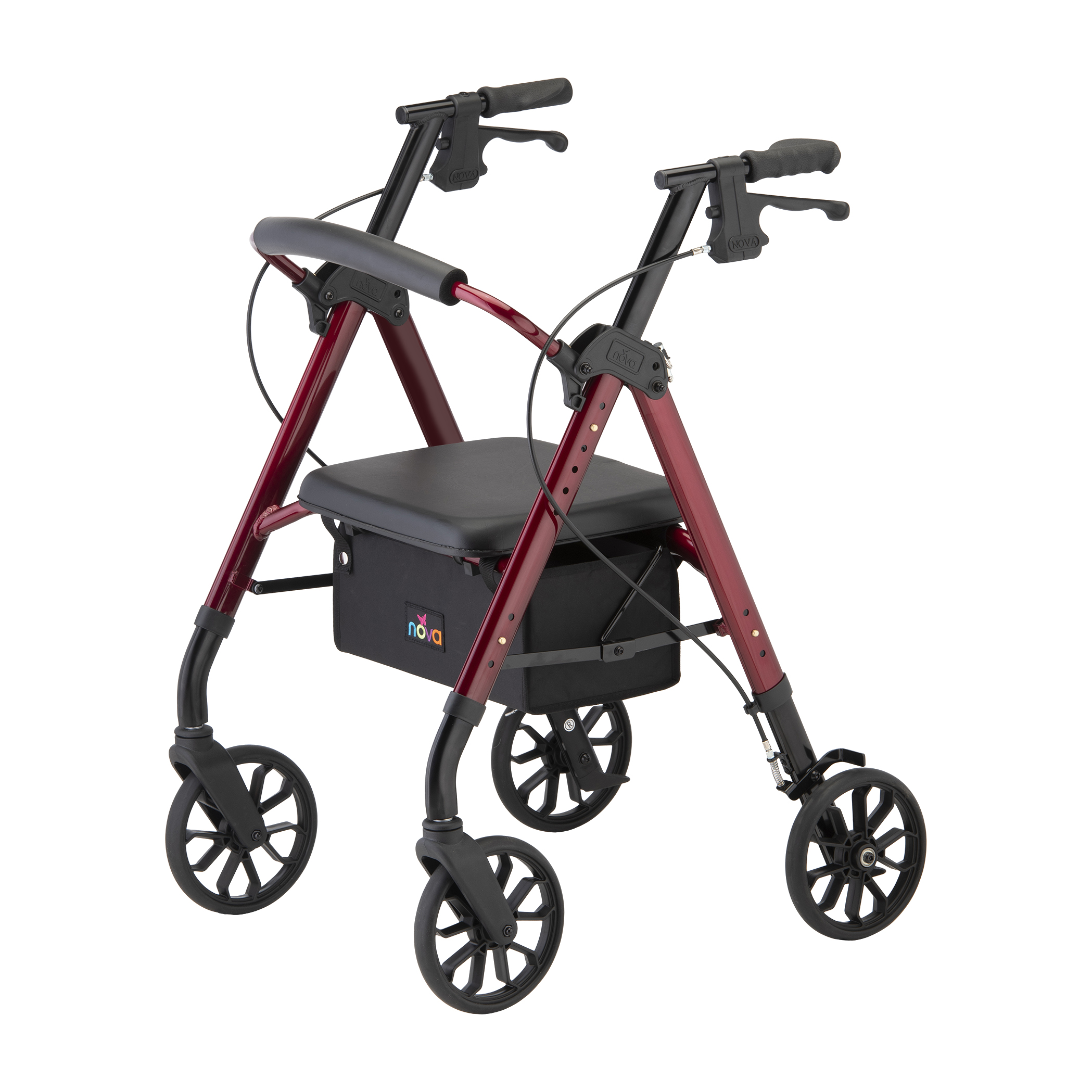 STAR 8 ROLLATOR red adjustable height