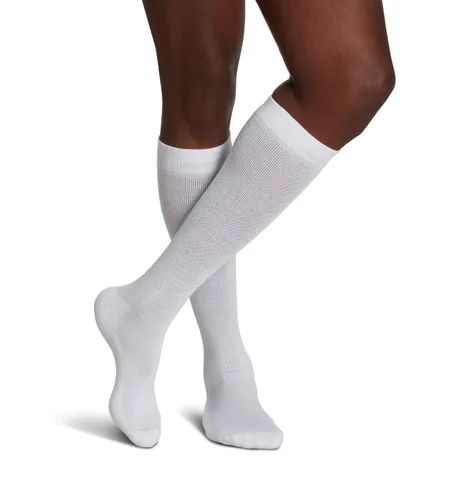  Diabetic Sock 160 Knee-high Compression - White, M, none, none