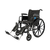 wheelchair with elevate leg footrest 
