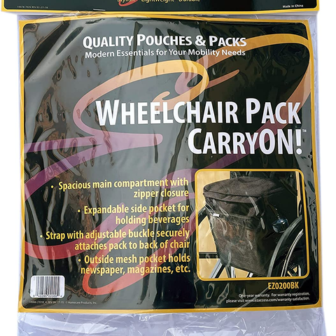 wheelchair back pack green