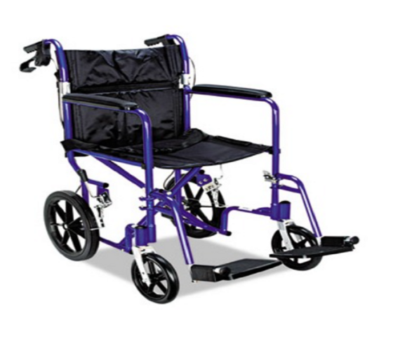transport wheelhchair blue