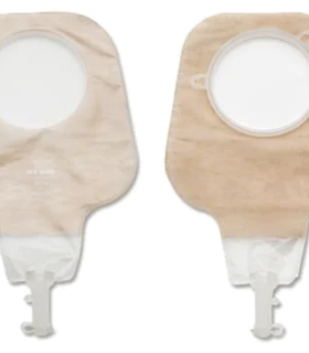 New Image 2-Piece High Output Drainable Pouches 1.75" Floating Flange - Brown