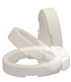 Toilet Riser - Hinged - Elongated  EASILY INSTALL Nova  - White, none, none, none