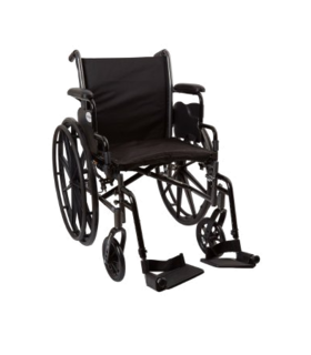 Wheelchair  Dual Axle Desk Length  - Black,  up to 300 lbs.