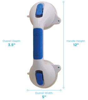  Suction Cup Grab Bar - Blue