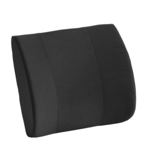 Lumbar Back Cushion, Contoured Back Support Pillow  - Black