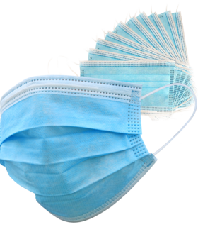Disposable face mask kids size HIGH QUALITY 3-ply  PMT - Blue