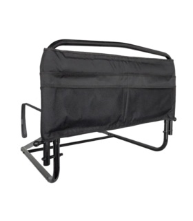 30” Safety Bed Rail & Padded Pouch  Swings Down 180 Degrees Standar - Black