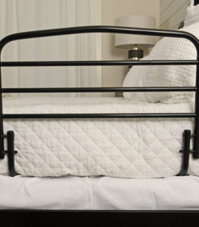 30” Safety Bed Rail  Balance and Support Swings Down 180 Degrees - Black