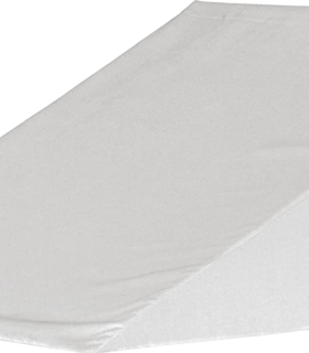 Nova 12 Inch Bed Wedge Gradual slope polyester cotton blend - White