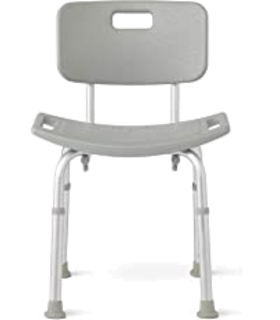 Shower Chair with Back De luxe - Gray