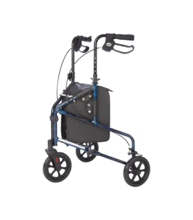 Rally Lite Aluminum 3-Wheel Walker with Tote - Blue