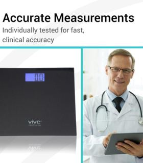 Bariatric Scale Compatible with Smart Devices vive health - Black