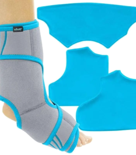Ankle Ice Wrap PERFECT FOR EXTENDED USE fits most Vive Health - Gray