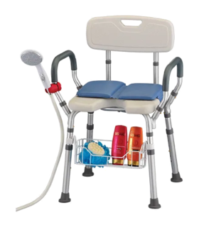  BATH SEAT BASKET mesh wire holds bath essentials Nova - White, none, none, none