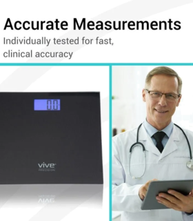 Bariatric Scale Compatible with Smart Devices Auto-Off Function Vive - Black