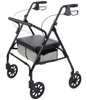 Bariatric Rollator  - Black, Up to 500 lbs.