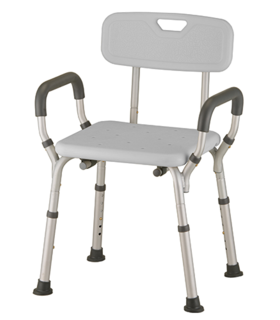 Bath Seat with Arms & Back - White