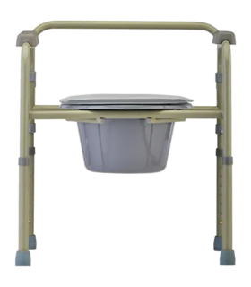  Bedside FOLDING COMMODE  - Silver, none, none, none