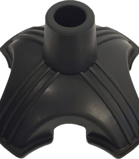  Cane Tip,  Quad cane Tip with Rubber Grip  - Black