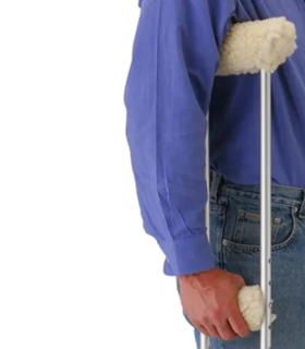 Crutch Cover Set Fleece Nova - Yellow, none, none, none