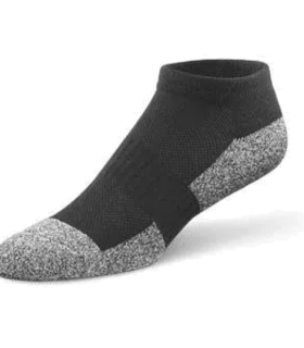 DIABETIC COMFORT SOCKS NO SHOW  - Black, XL,  up to 300 lbs., Large