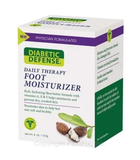 Diabetic Defense® Daily Therapy Foot Moisturizer - White, M, none, none