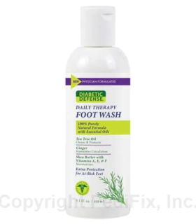 Diabetic Defense® Daily Therapy Foot Wash - White, M, none, none
