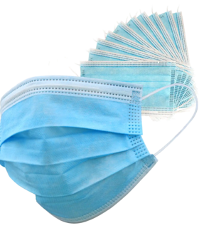 Disposable face mask kids size HIGH QUALITY 3-ply  PMT - Blue