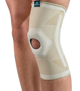 DonJoy Advantage TAN-M Deluxe Elastic Knee for Sprains, Strains, Swelling, Soreness, Arthritis, Knee Cap Support,  - White, Small