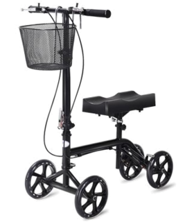  Dual Pad Steerable Knee Walker Knee Scooter - Black