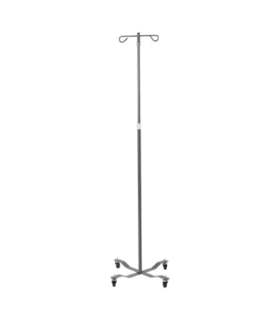 ECONOMY IV POLE-2 HOOK Removable top Nova medical - Silver