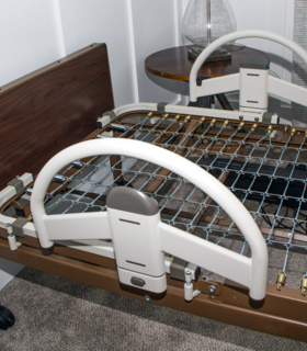 EZ Click LTC Bed Handle  Bed Rail Stander - Gray