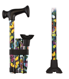 FOLDING CANE QT BUTTERFLY