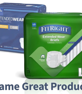 FitRight® Extended Wear Briefs – Large, Unisex, Overnight Absorbency