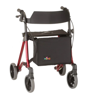 Forte 23 Walker Rolling Walker lightweight aluminum Nova - Red