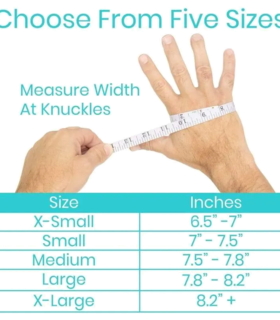 Full Finger Arthritis Gloves SOFT AND BREATHABLE  Vive Health - Black