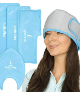 Full Head Ice Wrap vive health - Gray