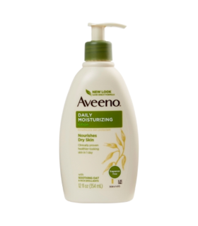 Hand and Body Moisturizer Aveeno® 12 oz. Pump Bottle Unscented Lotion