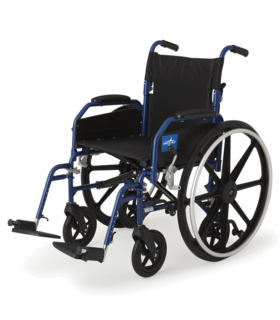 Hybrid two Transport chair Wheelchairs Excel Medline - Blue