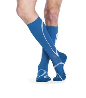   Knee High Compression Sock Sigvaris High tech - Blue