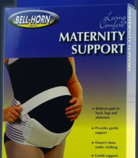 MATERNITY SUPPORT Pre-pregnancy size  Medium 9 - 14  - White, M, none, none