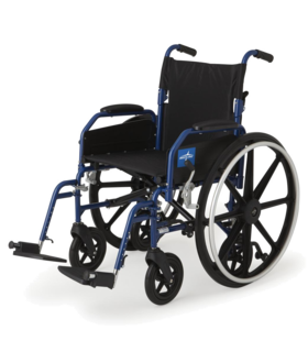 Medline Hybrid 2 Transport Wheelchairs - Blue