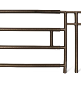 Rails: 4-Bar Spring-Loaded Adjustable Full-Length Bed Rails - Brown