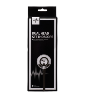 Medline Dual-Head Stethoscopes - Black