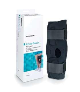 McKesson Hinged Knee Brace Wraparound - Black, XXL