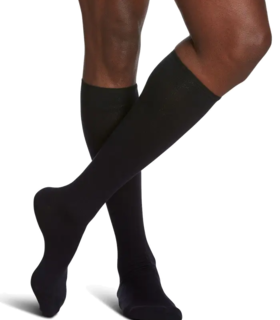 Men’s Merino Knee-High Compression Socks  - Black