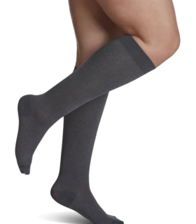  Microfiber Patterns calf  High Compression Socks  - Gray